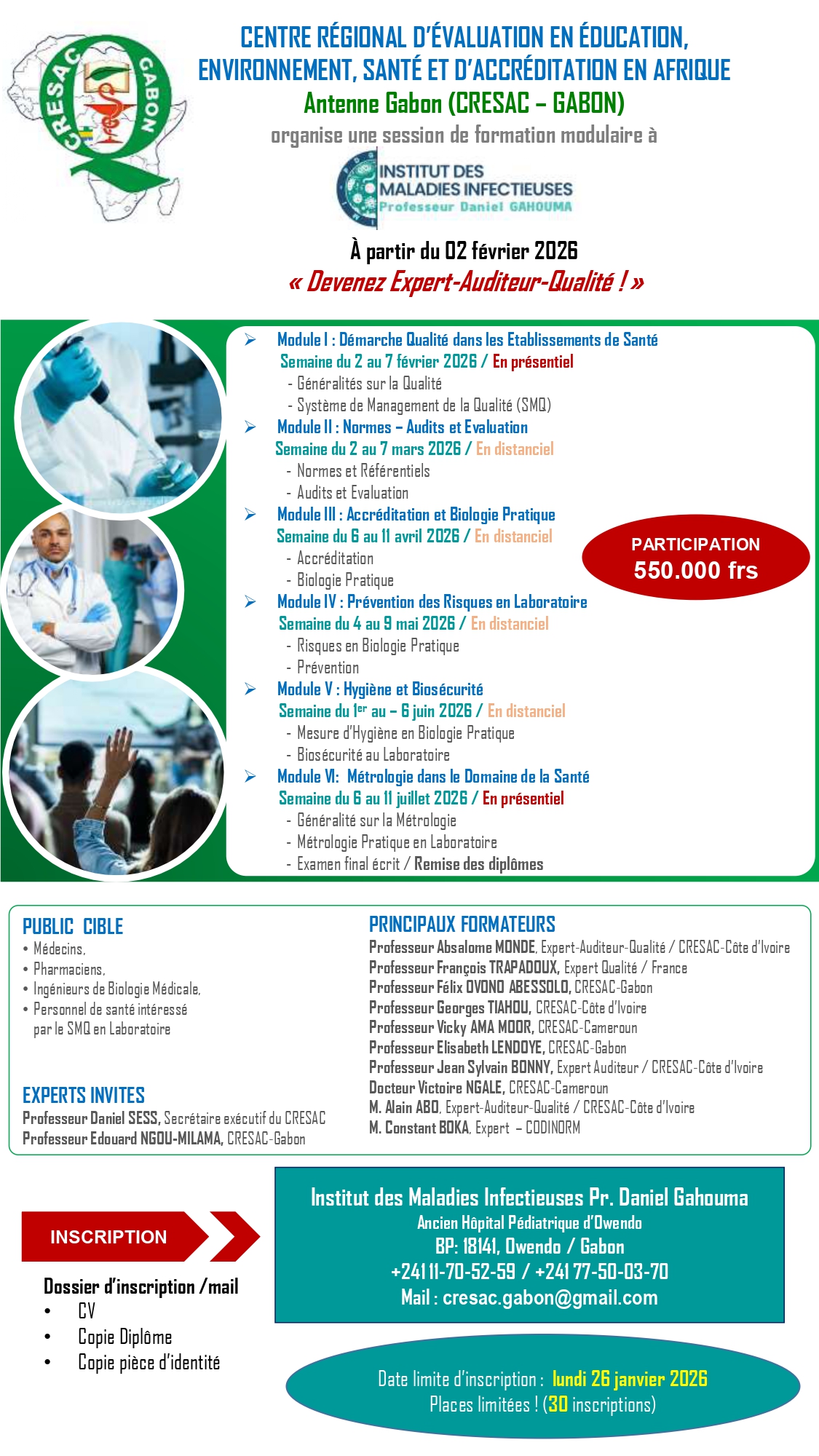 Formation Hygiène et Biosécurité - CRESAC 15-17 Déc. 2025